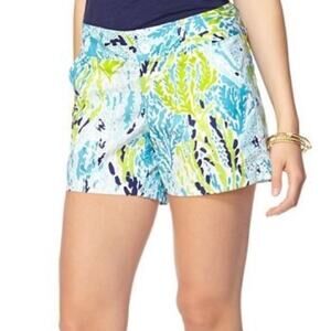 Lilly Pulitzer Callahan Lets Cha Cha Blue Shorts Size 0